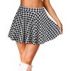 imageCHICGAL Mini Skirts for Women Casual Flowy Pleated Skater Skirt Summer Basic High Waisted Short SkirtBlack and White