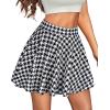 imageCHICGAL Mini Skirts for Women Casual Flowy Pleated Skater Skirt Summer Basic High Waisted Short SkirtBlack and White