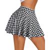 imageCHICGAL Mini Skirts for Women Casual Flowy Pleated Skater Skirt Summer Basic High Waisted Short SkirtBlack and White