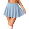 imageCHICGAL Mini Skirts for Women Casual Flowy Pleated Skater Skirt Summer Basic High Waisted Short SkirtLight Blue