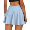 imageCHICGAL Mini Skirts for Women Casual Flowy Pleated Skater Skirt Summer Basic High Waisted Short SkirtLight Blue
