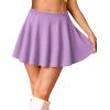 imageCHICGAL Mini Skirts for Women Casual Flowy Pleated Skater Skirt Summer Basic High Waisted Short SkirtLight Purple