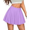 imageCHICGAL Mini Skirts for Women Casual Flowy Pleated Skater Skirt Summer Basic High Waisted Short SkirtLight Purple