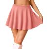 imageCHICGAL Mini Skirts for Women Casual Flowy Pleated Skater Skirt Summer Basic High Waisted Short SkirtOrange Pink