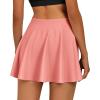 imageCHICGAL Mini Skirts for Women Casual Flowy Pleated Skater Skirt Summer Basic High Waisted Short SkirtOrange Pink