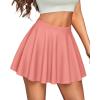 imageCHICGAL Mini Skirts for Women Casual Flowy Pleated Skater Skirt Summer Basic High Waisted Short SkirtOrange Pink