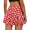 imageCHICGAL Mini Skirts for Women Casual Flowy Pleated Skater Skirt Summer Basic High Waisted Short SkirtRed Polka Dot