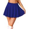 imageCHICGAL Mini Skirts for Women Casual Flowy Pleated Skater Skirt Summer Basic High Waisted Short SkirtRoyal Blue
