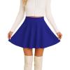 imageCHICGAL Mini Skirts for Women Casual Flowy Pleated Skater Skirt Summer Basic High Waisted Short SkirtRoyal Blue