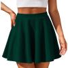 imageCHICGAL Mini Skirts for Women Casual Flowy Pleated Skater Skirt Summer Basic High Waisted Short SkirtGreen