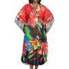 imageCHICGAL Womens Kaftan Dresses Long Caftans Plus Size Batwing Sleeve Swimsuit Coverup V Neck Summer Beach DressColorful Flowers