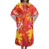 imageCHICGAL Womens Kaftan Dresses Long Caftans Plus Size Batwing Sleeve Swimsuit Coverup V Neck Summer Beach DressTropical Leaves